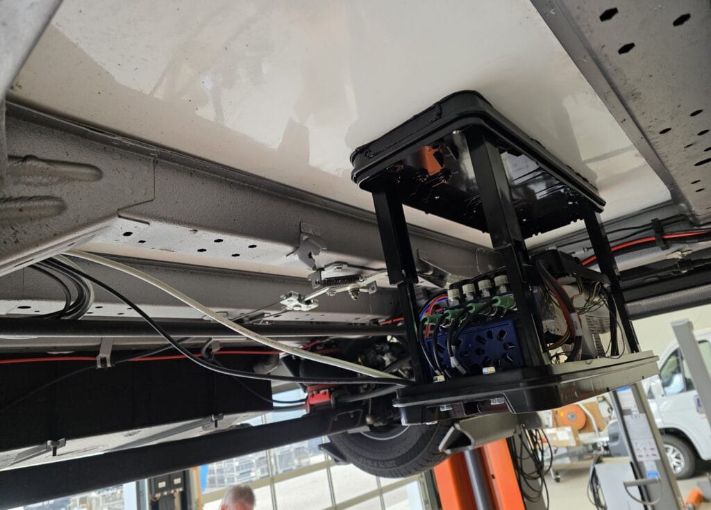 Hydraulische pomp van een Alko levelsysteem